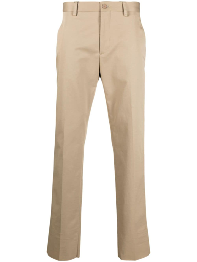 Shop Etro Mid-rise Stretch-cotton Chinos In Nude