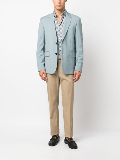 Etro Classic Trousers In Beige Stretch Cotton In Nude