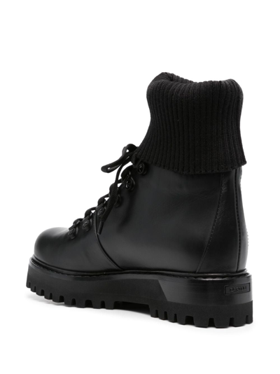 Shop Le Silla St. Moritz Leather Ankle Boots In Schwarz