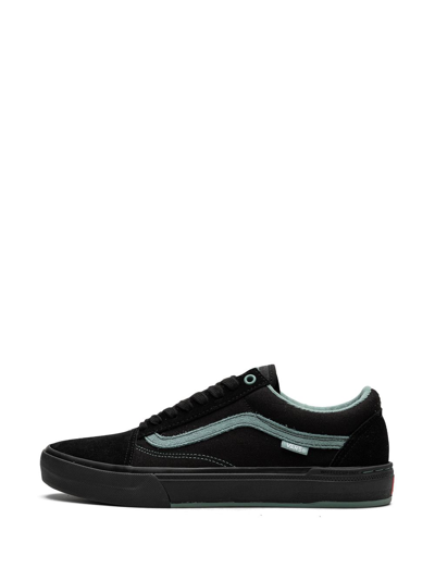 Shop Vans Old Skool "black/teal" Sneakers In Schwarz