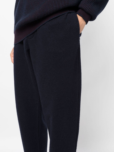 Giorgio Armani High-waist Tapered-leg Trousers In Blau