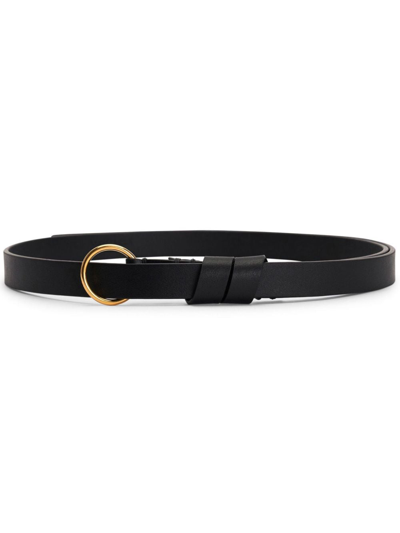Shop Altuzarra O-ring Leather Belt In Schwarz
