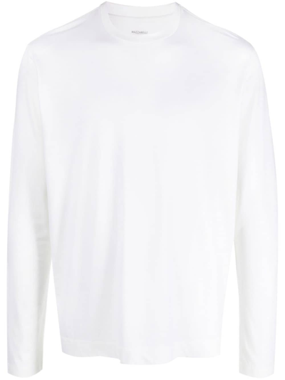 Shop Mazzarelli Round-neck Wool T-shirt In Weiss