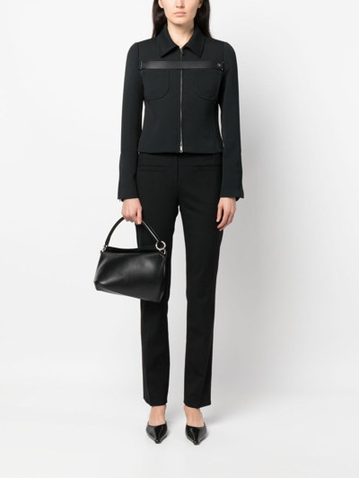 Courrèges Straight-leg Tailored Trousers In Schwarz