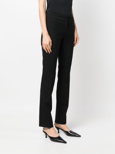 Courrèges Straight-leg Tailored Trousers In Schwarz