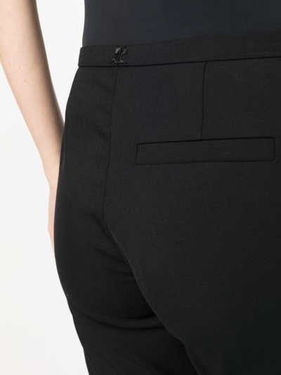 Shop Courrèges Straight-leg Tailored Trousers In Schwarz