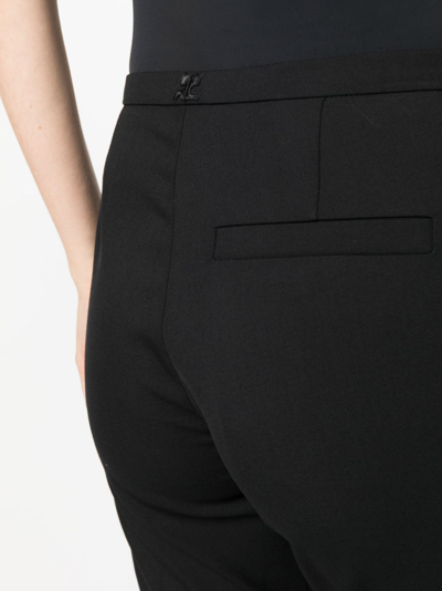 Courrèges Straight-leg Tailored Trousers In Schwarz