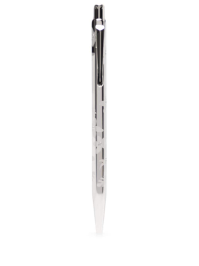 Shop Caran D'ache Floral-pattern Ballpoint Pen In Silber