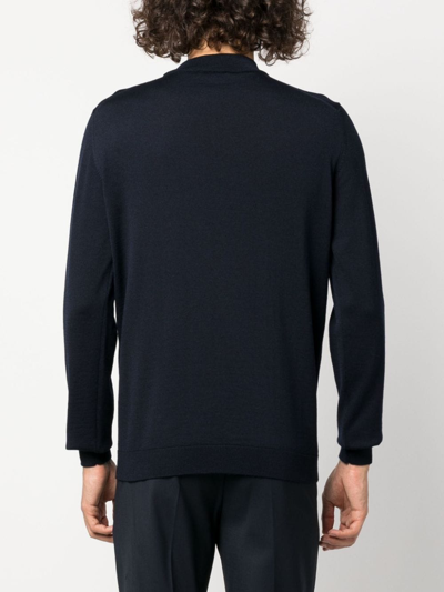 Roberto Collina High-neck Merino-wool Jumper In Blau