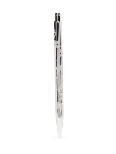 Caran D'ache Floral-pattern Ballpoint Pen In Silber