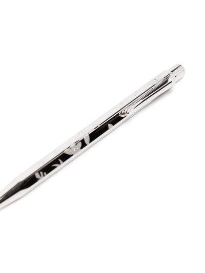 Caran D'ache Floral-pattern Ballpoint Pen In Silber