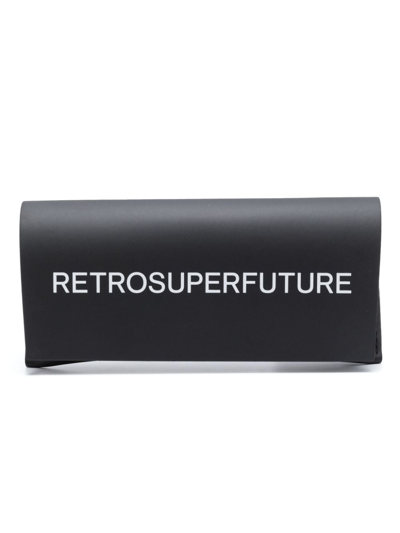 Shop Retrosuperfuture Zed Geomnetric-frame Sunglasses In Orange