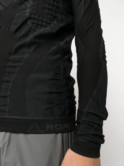 Roa Roundneck 3d Knit In Schwarz