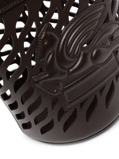 Etro Hollowed-out Detail Shoulder Bag In Braun