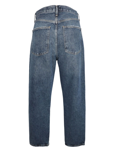 Shop Agolde 90's Cropped Jeans In Blau