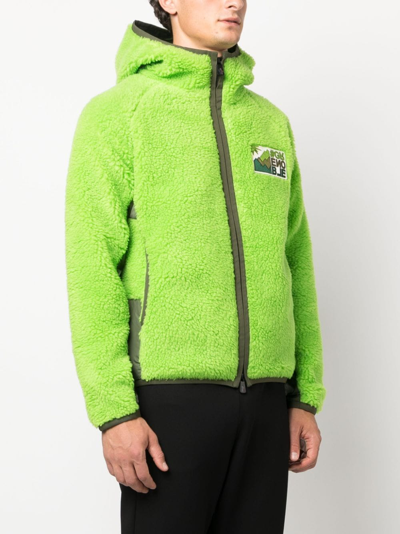Shop Moncler Zip-up Hooded Jacket In Grün