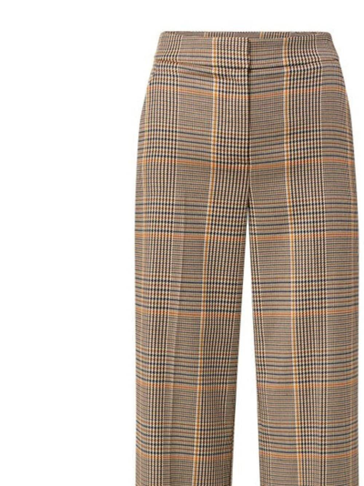 Shop Veronica Beard Tonelli Check-print Pants In Braun