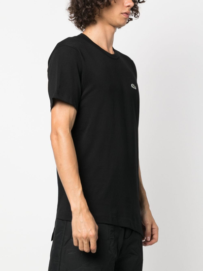 Shop Comme Des Garçons Shirt X Lacoste Asymmetric-hem T-shirt In Schwarz