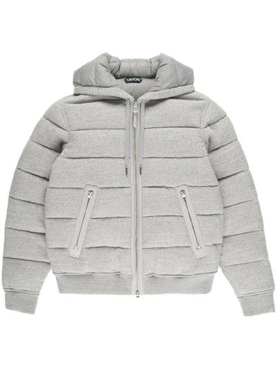 Shop Tom Ford Zip-up Hoody Jacket In Grau