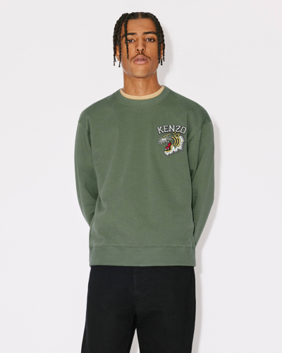 Kenzo Sweatshirt Tiger Academy Homme Kaki Fonce In Dark Khaki