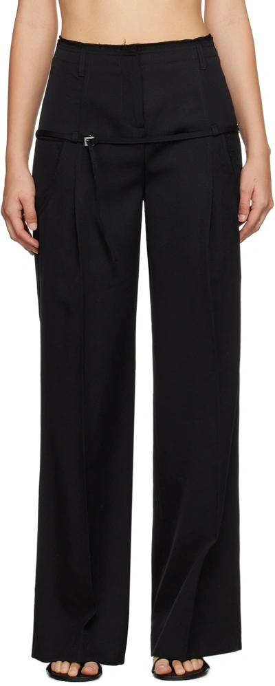 Jacquemus Black Le Chouchou 'le Pantalon Criollo' Trousers In 990 Black