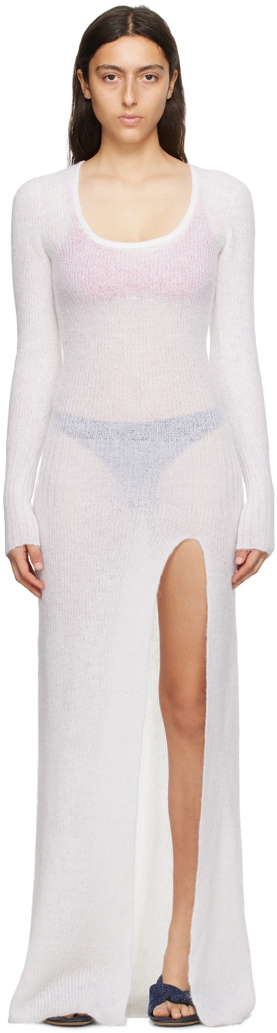 Jacquemus Off-white Le Chouchou 'la Robe Dao' Maxi Dress In 110 Off/white