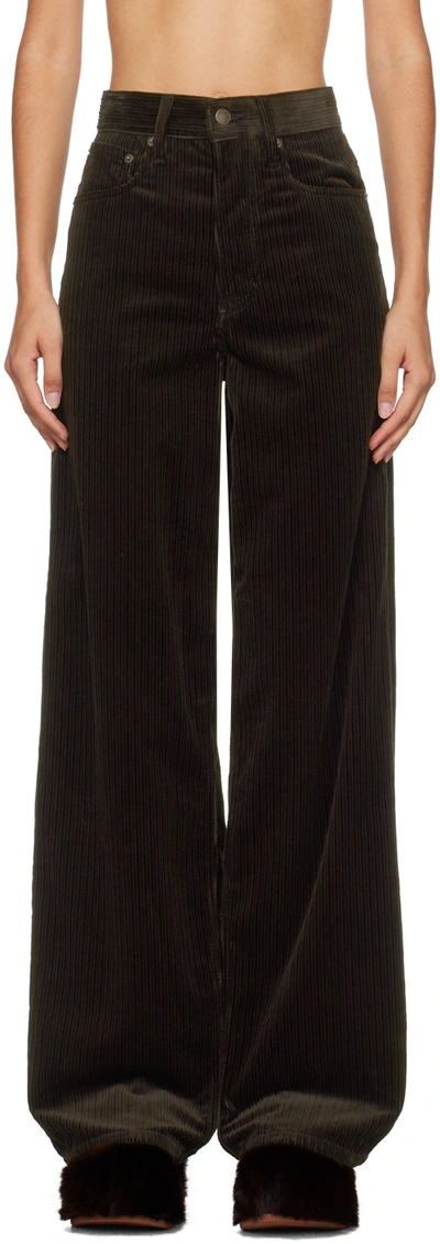 Shop Dries Van Noten Brown Straight-leg Trousers In 704 Dark Brown