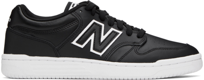 Shop New Balance Black 480 Sneakers In Black/white