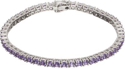 Shop Hatton Labs Silver & Purple Tennis Bracelet