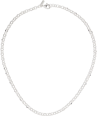 Shop Hatton Labs Silver Diamond Cut Belcher Necklace