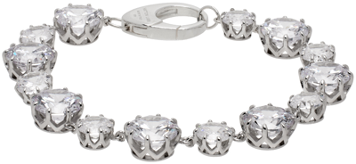 Shop Hatton Labs Silver Bijou Bracelet In Silver/ White