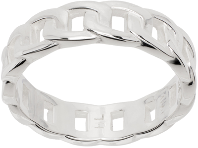 Shop Hatton Labs Silver Mini Curb Chain Ring
