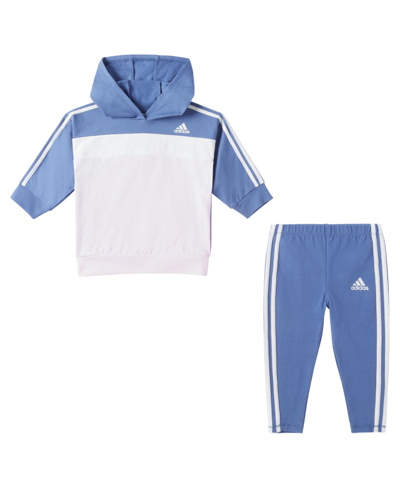 Adidas Originals Baby Girls French Terry Hoodie And Leggings, 2 Piece Set  In Crew Blue | ModeSens