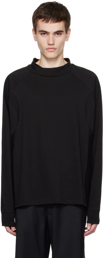 Shop Lesugiatelier Black Paneled Long Sleeve T-shirt