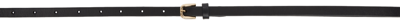 Shop Dries Van Noten Black Thin Belt In 900 Black