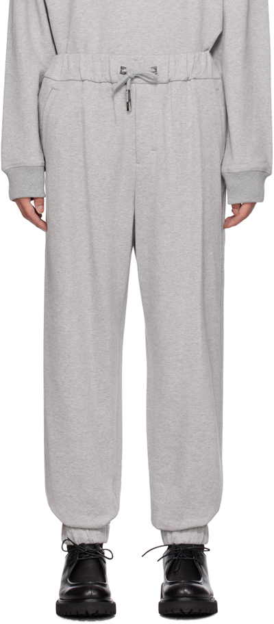 Shop Wooyoungmi Gray Drawstring Sweatpants In Grey 713g