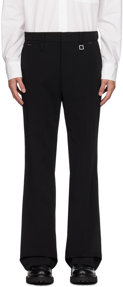 Shop Wooyoungmi Black Straight Trousers In Black 932b