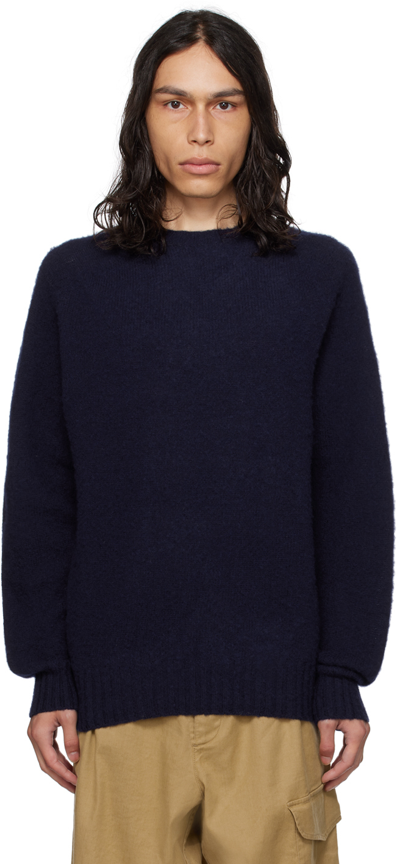 Shop Ymc You Must Create Navy Suedehead Sweater In 49-navy