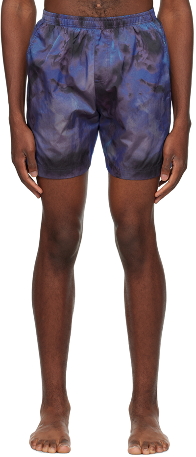 Shop True Tribe Blue Classic Swim Shorts In Shadow