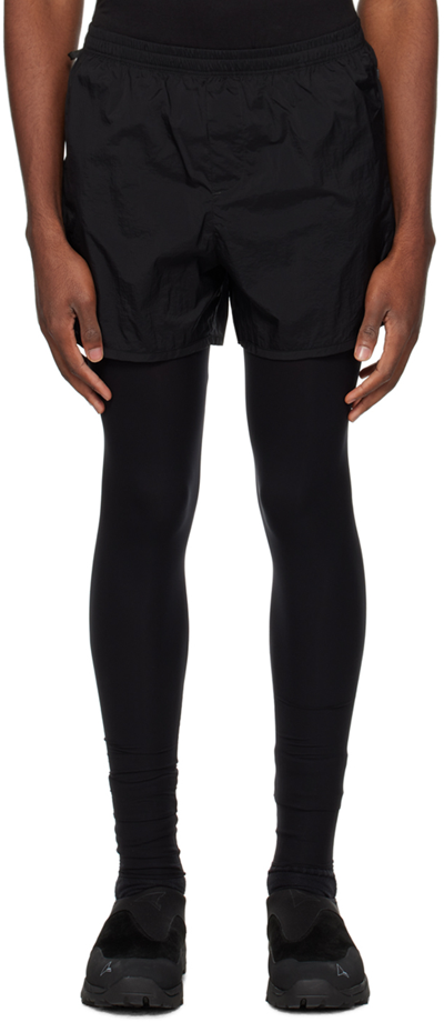 Shop True Tribe Black Warm Steve Shorts In Parhos Black