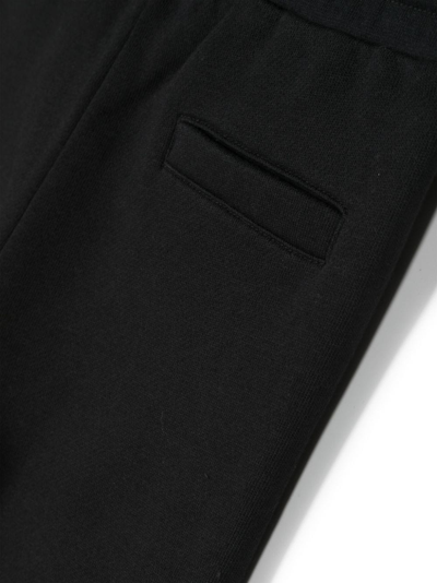 Shop Stella Mccartney Straight-leg Cotton Track Pants In Black