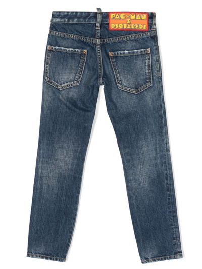 Shop Dsquared2 Clement Mid-rise Straight Jeans In Blue