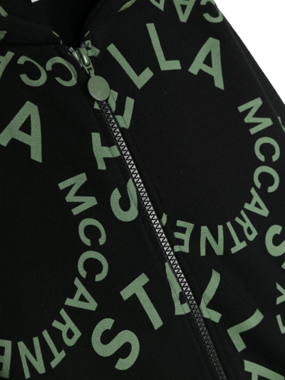 Shop Stella Mccartney Logo-print Cotton Jacket In Black