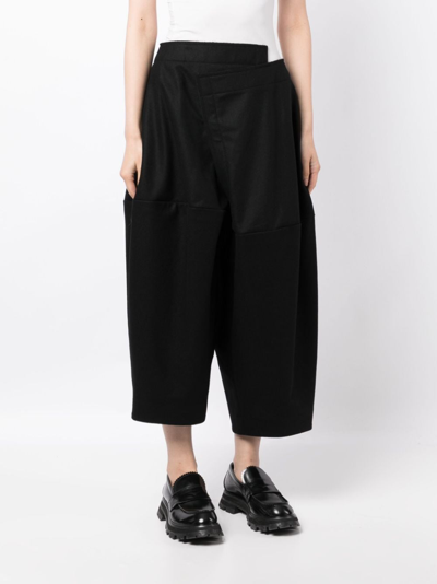 Comme Des Garçons Puffball Cropped Trousers In Black