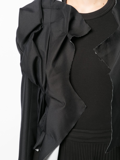 Shop Comme Des Garçons Asymmetric Layered-detail Jacket In Black