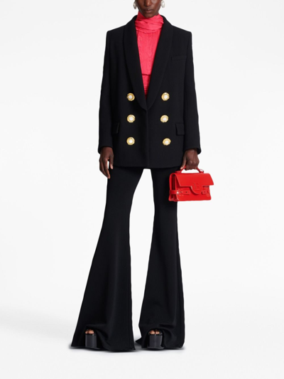 Balmain Button-fastening Double-breasted Jacket In Black