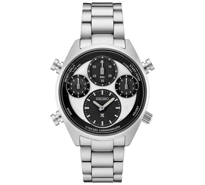 Shop Seiko Men's Chronograph Prospex Speedtimer Stainless Steel Bracelet Watch 44mm In White