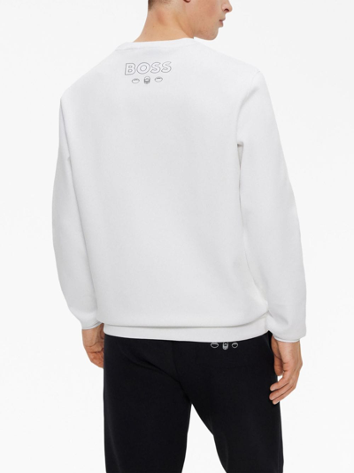Shop Hugo Boss X Nfl Logo-patch Sweatshirt In White