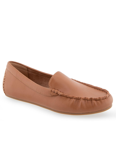 Shop Aerosoles Women's Over Drive Driving Style Loafers In Tan