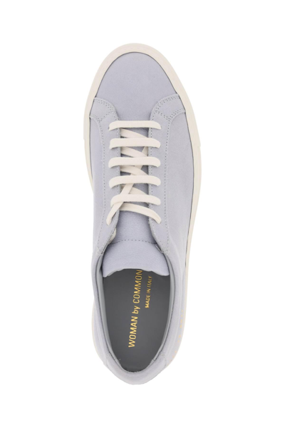 Common Projects Suede Original Achilles Sneakers In Light Blue